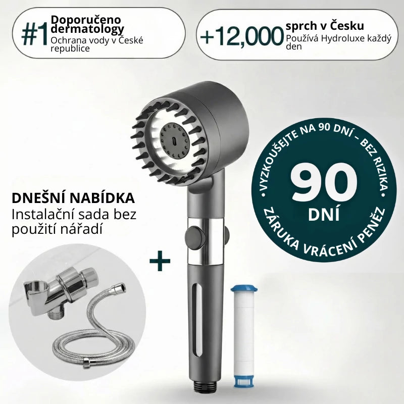 HYDROLUXE™ – Odstraňuje chlór a vodní kámen z vaší sprchy