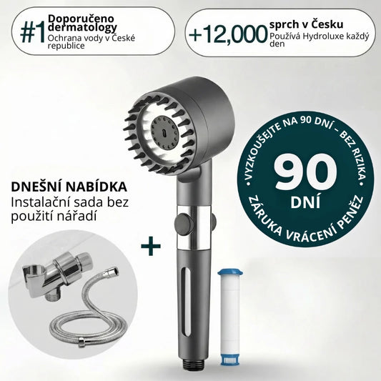 HYDROLUXE™ – Odstraňuje chlór a vodní kámen z vaší sprchy